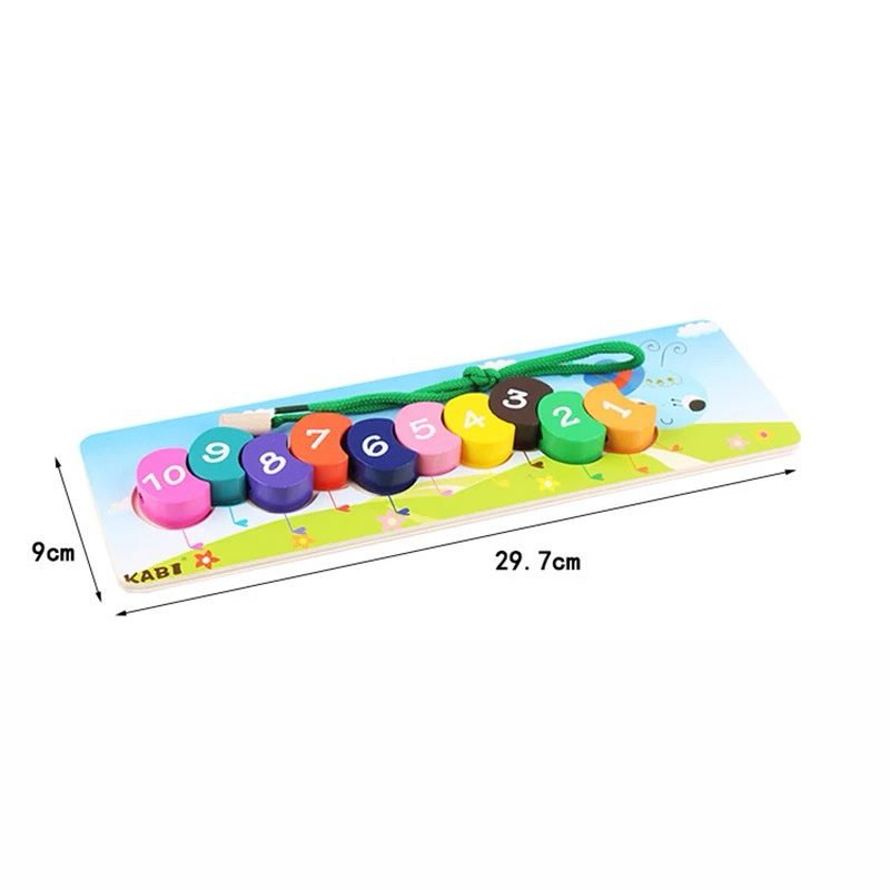 Caterpillar Lacing Toy – Montessori Fine Motor and Number Recognition Activity