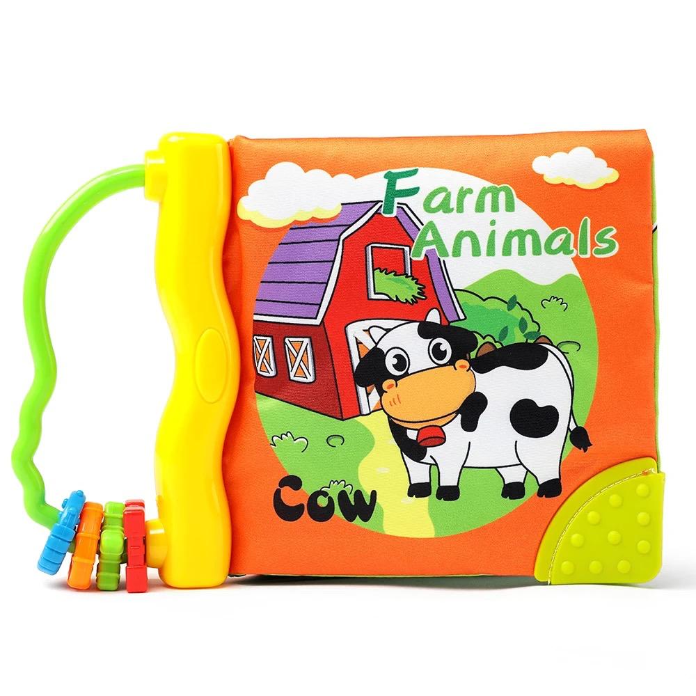 Farm Animals Cloth Book – Soft Interactive Baby Book for Early Learning