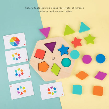 Rotating Color and Shape Sorting Board - For Toddlers and Preschoolers