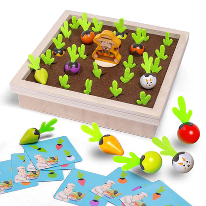 Bright carrot pull toy board for toddlers interactive play