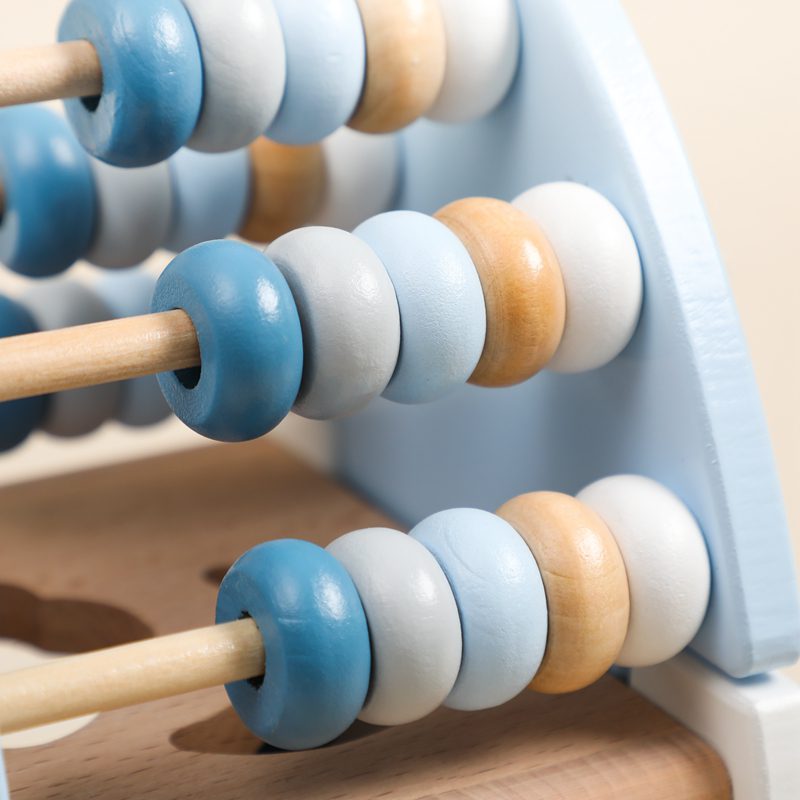 Wooden Rocket Themed Shape Sorter - Color and Shape Recognition Toy for Toddlers