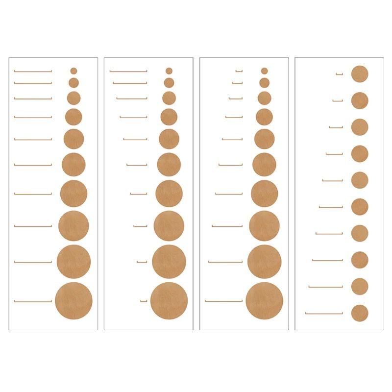 Control cards for cylinder blocks showing size and dimension sequences