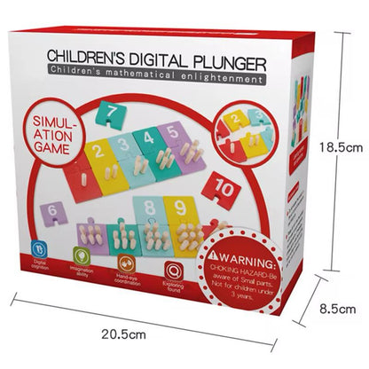 Counting Pegs Puzzle – Wooden Number Matching and Fine Motor Math Game