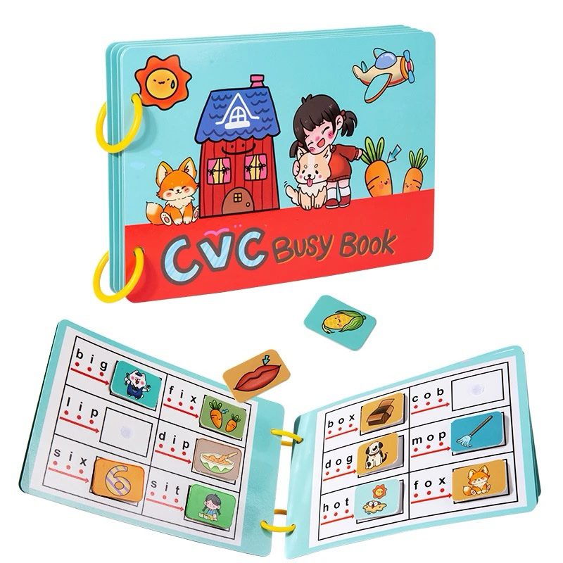 CVC Busy Book – Phonics Learning Activity for Toddlers and Preschoolers