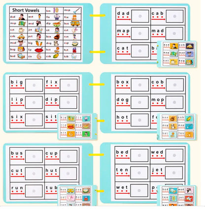 CVC Busy Book – Phonics Learning Activity for Toddlers and Preschoolers