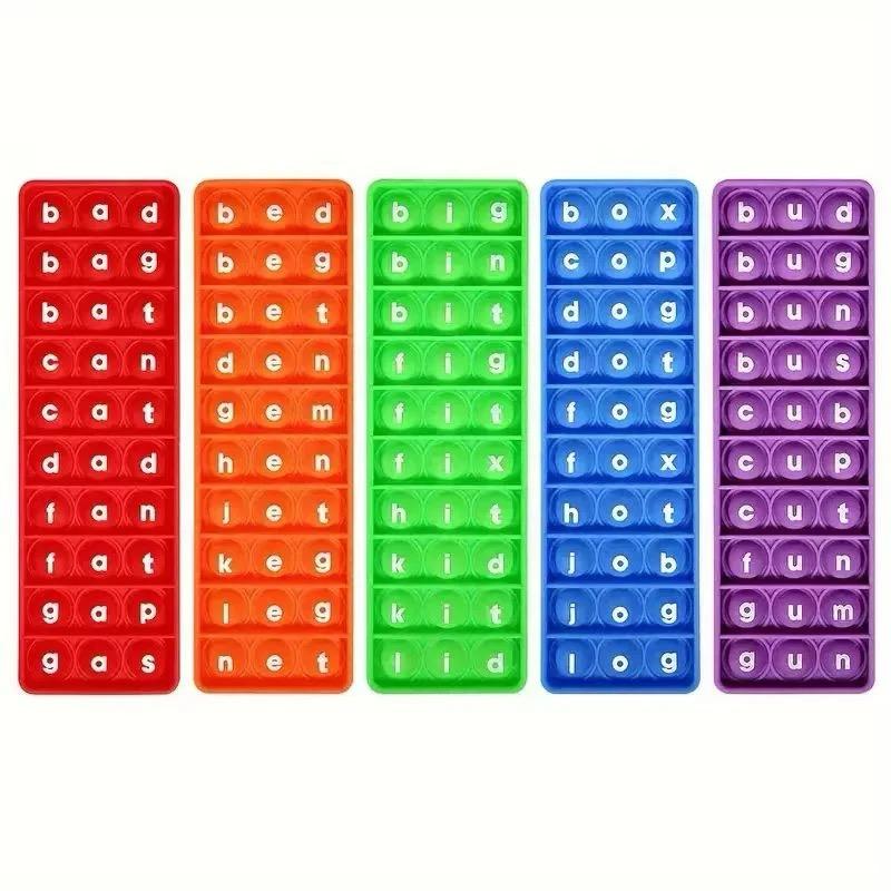 CVC Word Sensory Pop-It - Phonics and Early Reading Toy for Kindergartners