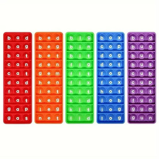 CVC Word Sensory Pop-It - Phonics and Early Reading Toy for Kindergartners