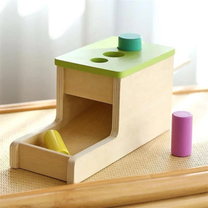 Wooden Peg Drop Box - Fine Motor and Cause Effect Toy for Toddlers