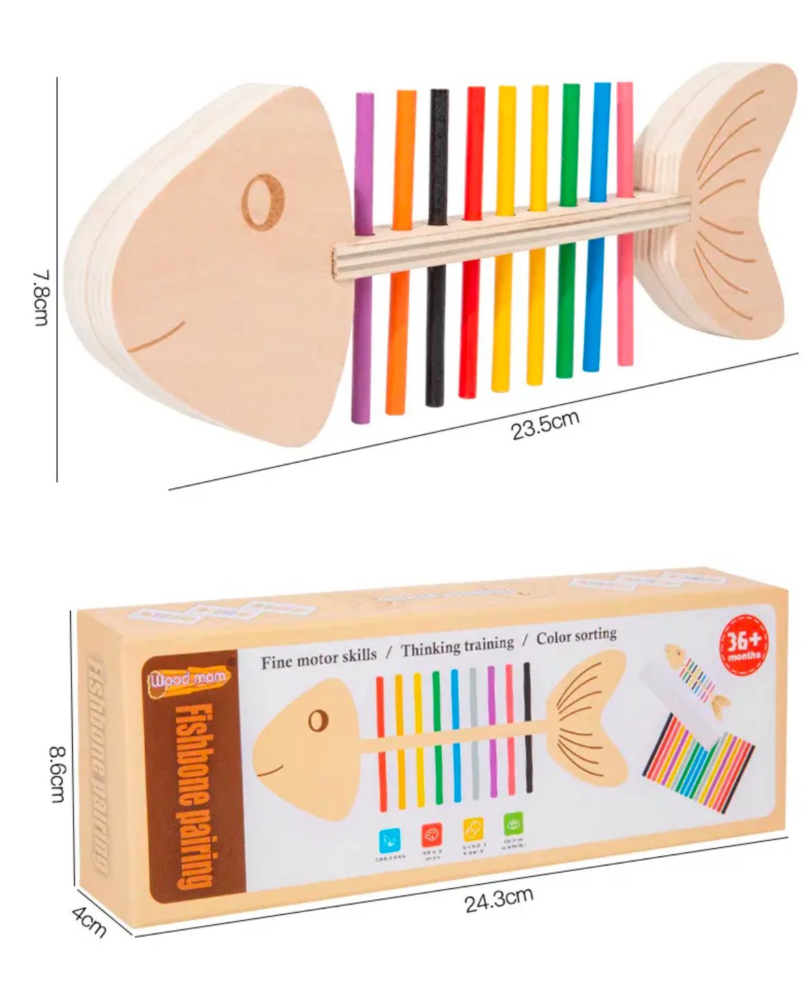 Fish Bone Sorting | Fine Motor and Color Matching Puzzle – Hands