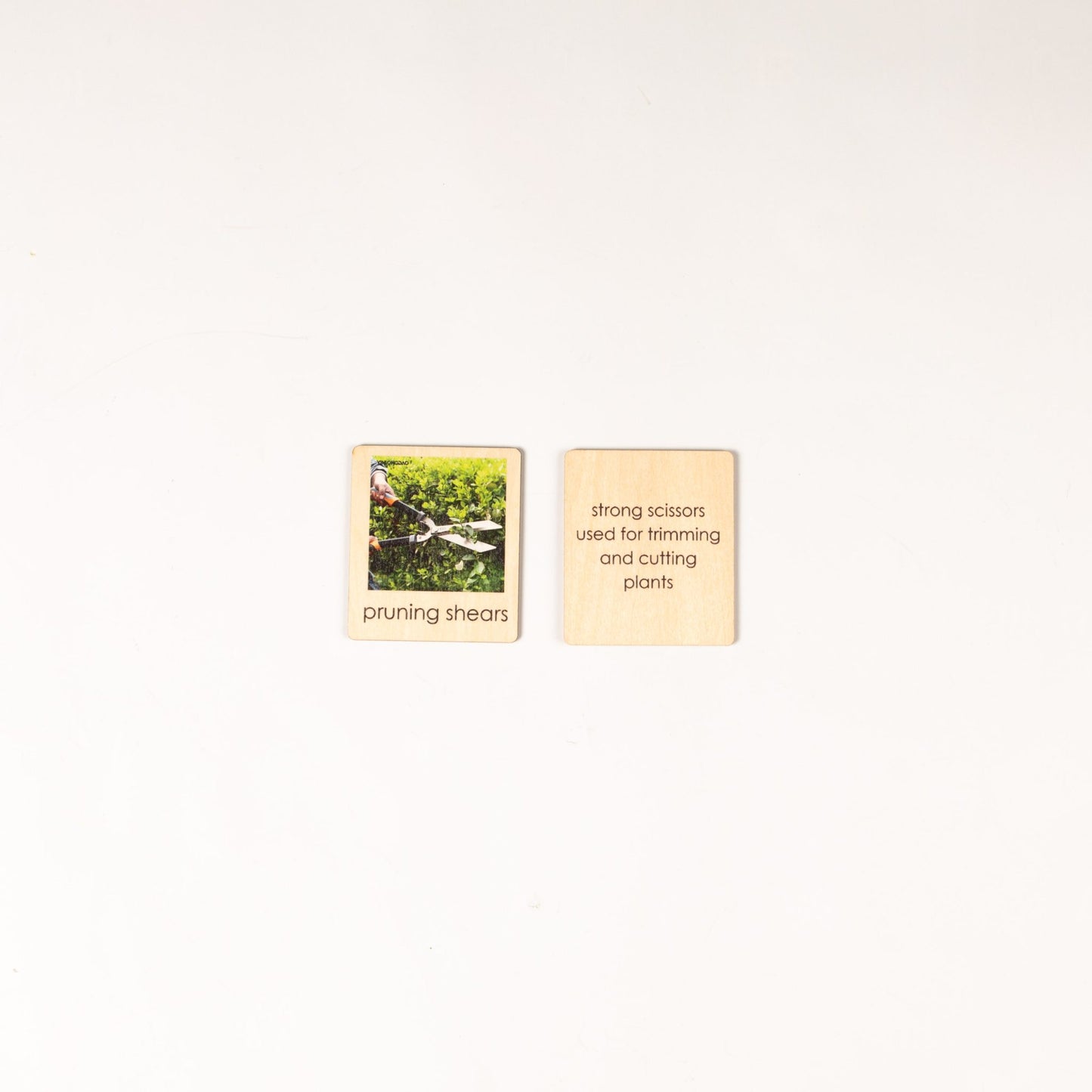 Montessori Gardening Tools Classification Set - Practical Life Vocabulary Material