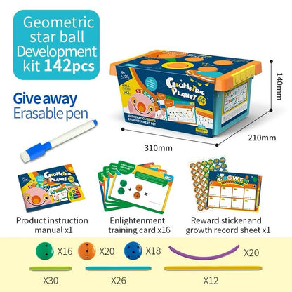 GeoMakers STEM Building Set – 3D Geometric Shapes and Engineering Construction Kit | 84 and 142-Piece Educational Toy for Kids