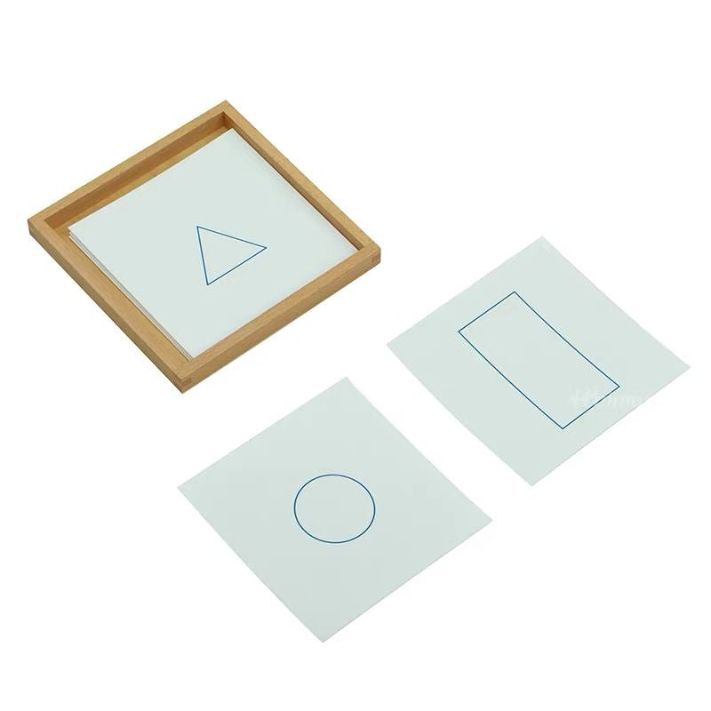 Geometric control cards used with Montessori solids