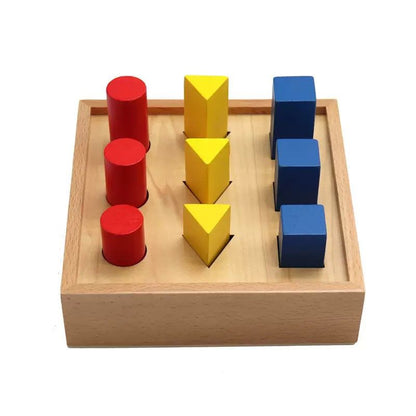 Montessori geometric pillar puzzle for toddlers