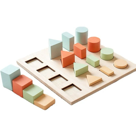 Geometric Shapes Progression Puzzle - Develop Spatial Awareness and Problem-Solving Skills
