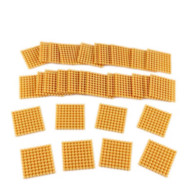 Montessori Bank Game with Golden Beads and Control Cards - Math Material for CASA and Lower Elementary