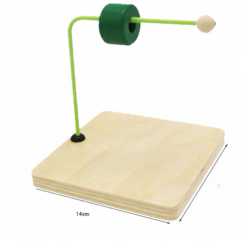Sliding disc on horizontal dowel Montessori material  