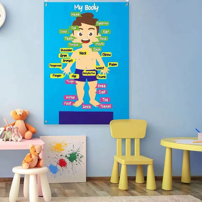 My Body Felt Board – Human Body Learning Activity for Toddlers, Preschoolers and Classrooms