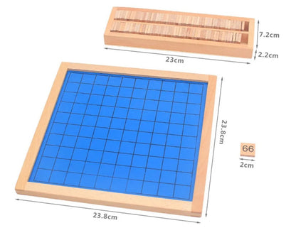 Montessori Mini Hundred Board - Compact Number Sequencing for Early Math Skills