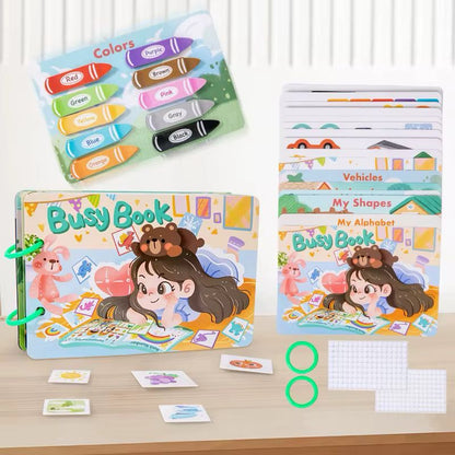 Mini Busy Book with 12 Hands-On Learning Activities – Interactive Early Education for Toddlers and Preschoolers