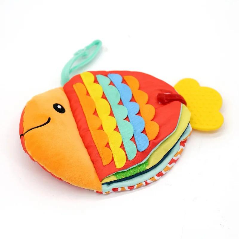 Fish-Shaped Sensory Baby Book – Interactive Cloth Book for Early Learning