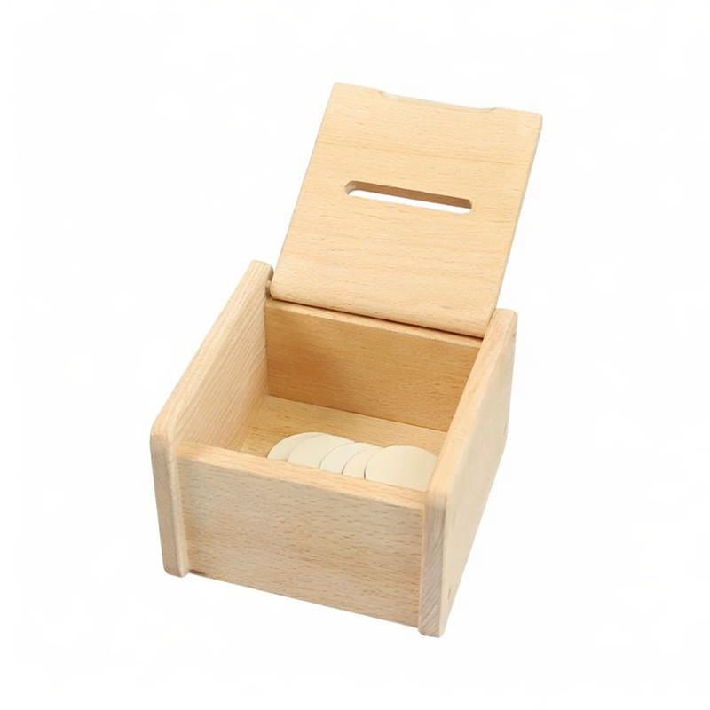 Montessori infant coin box  