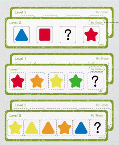 Wooden Bus Shape and Color Coin Drop Activity – Fine Motor Sorting Toy with Pattern Flashcards