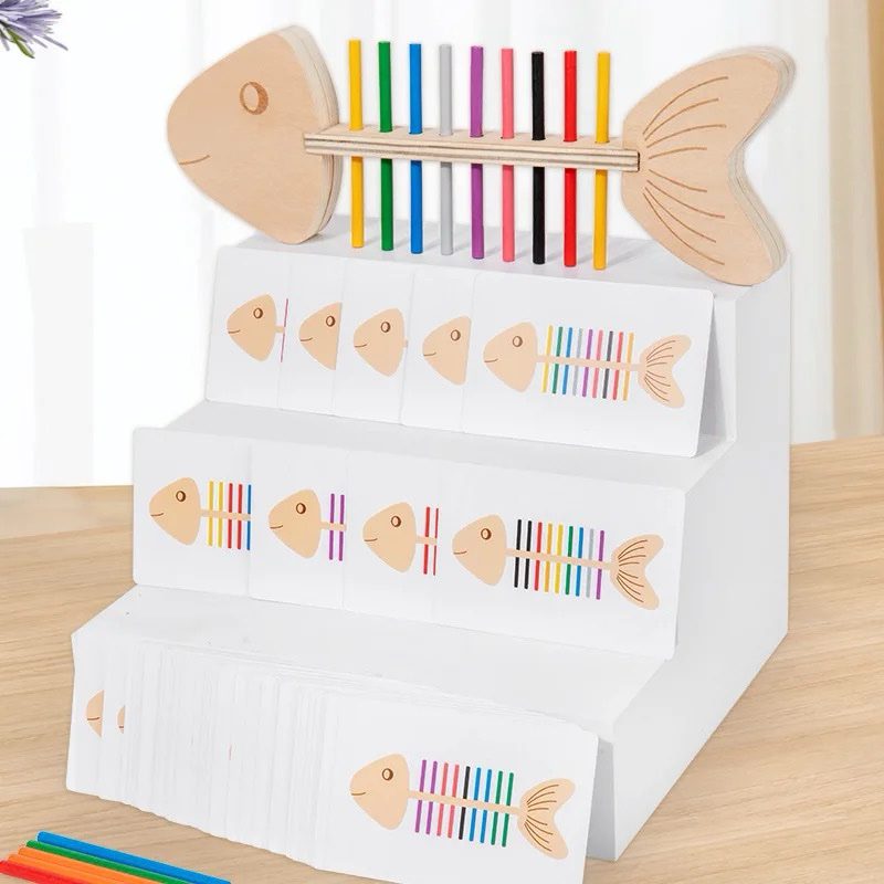 Fish Bone Sorting | Fine Motor and Color Matching Puzzle – Hands