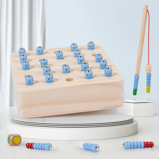 Worm Fishing and Memory Game – Color Matching and Cognitive Development Toy