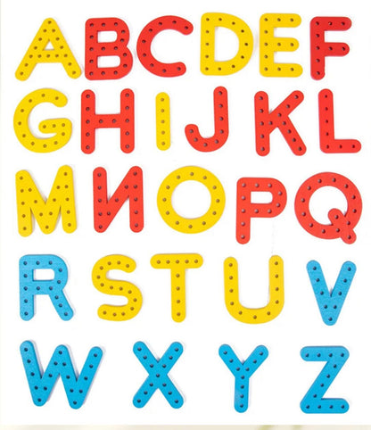 Letters and Numbers Lacing | Fine Motor and Early Literacy Activity