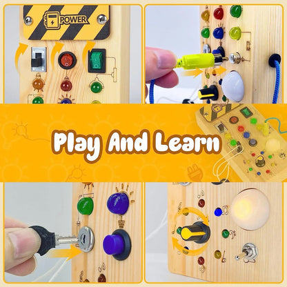 Switch Busy Board - LED Activity Board for Sensory Exploration and Fine Motor Skills