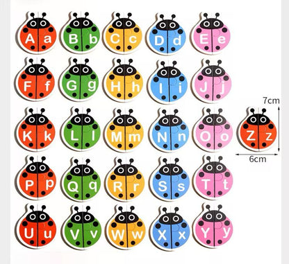 Ladybug Alphabet Matching Puzzle – Perfect for Toddlers, Preschoolers, Daycare and Bulk Gifting