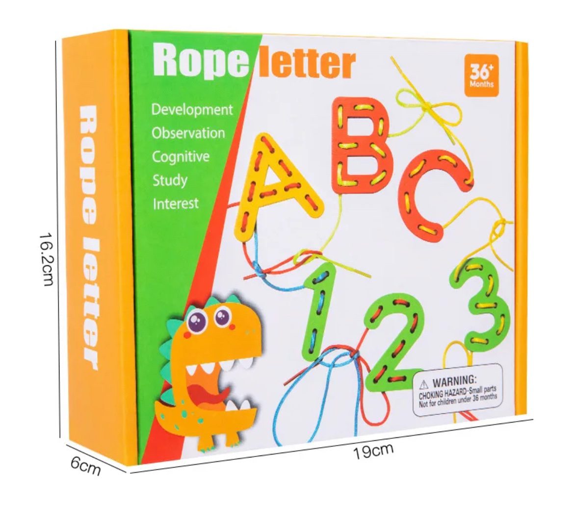 Letters and Numbers Lacing | Fine Motor and Early Literacy Activity