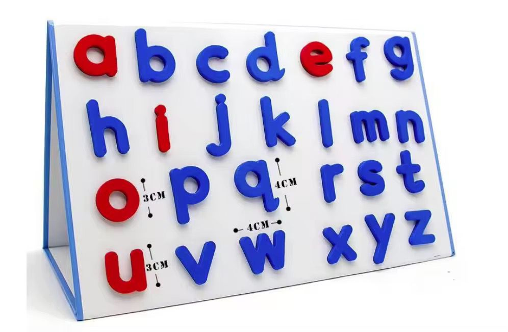 Magnetic Lowercase Foam Letters - Red Consonants and Blue Vowels