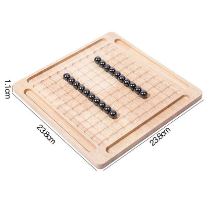 Magnetic Marble Logic Board Game – Wooden Hand-Eye Coordination Puzzle for Kids and Adults