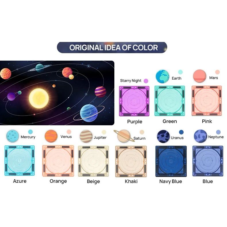 Magnetic Tiles – (56 and 136 PCS) – Open-Ended STEM Learning and Construction Play