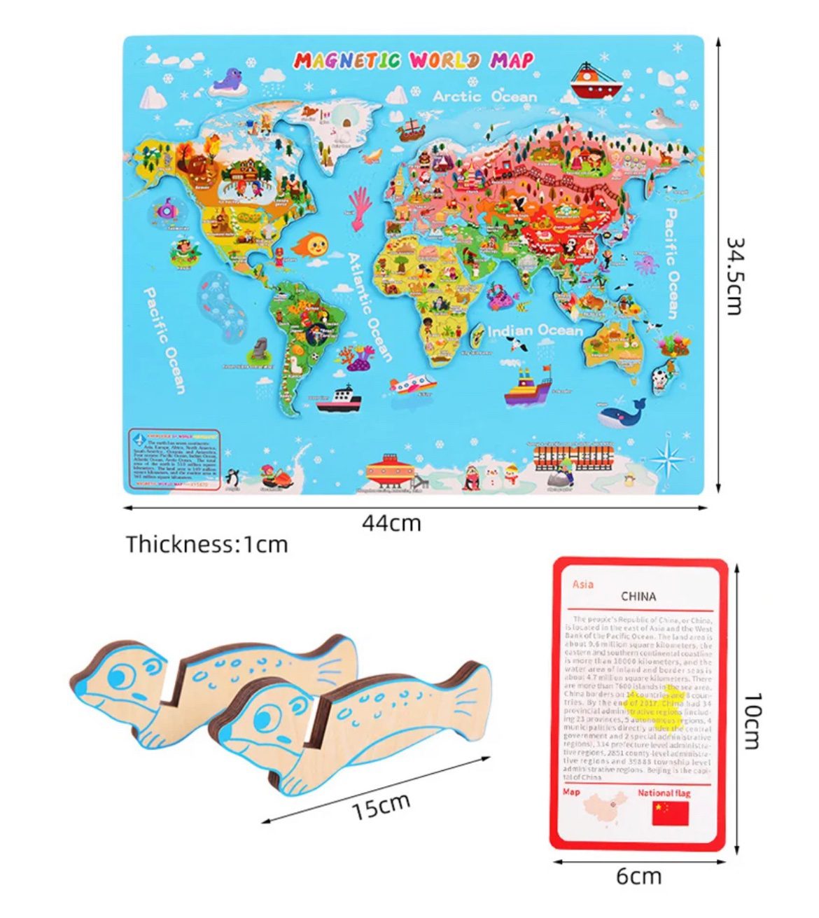 Magnetic world map used in classroom and homeschool settings for geography and culture learning