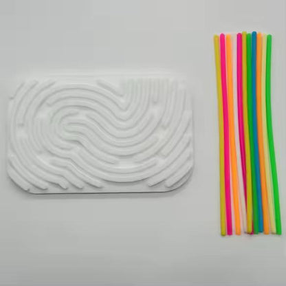 Silicone Lacing Maze Boards - Fine Motor and Tactile Sensory Activity for Kids