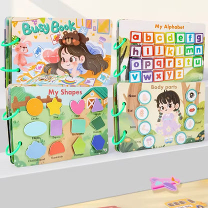 Mini Busy Book with 12 Hands-On Learning Activities – Interactive Early Education for Toddlers and Preschoolers