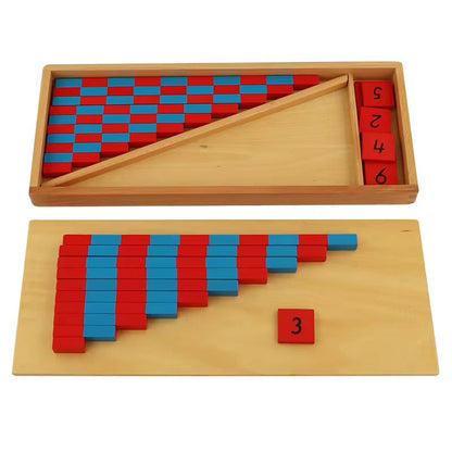 Montessori Number Rods - Mini Size Math Material for Early Counting (Homeschool Version)