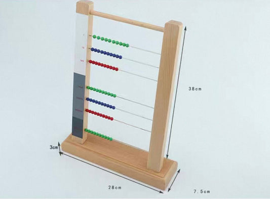 Montessori bead frame for decimal system learning