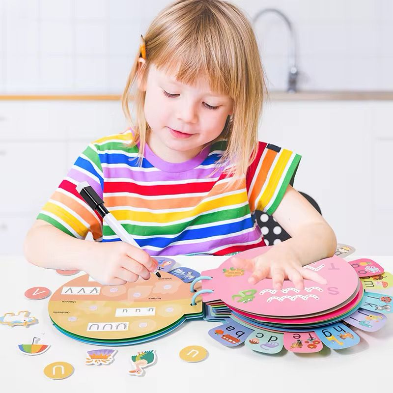 Montessori Alphabet Busy Book – Interactive Early Educational Learning for Toddlers and Preschoolers