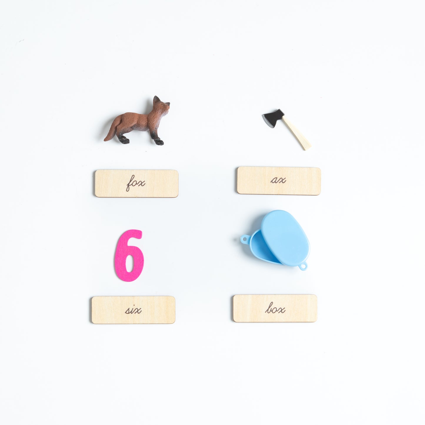 Montessori alphabet objects learning material for early language development
