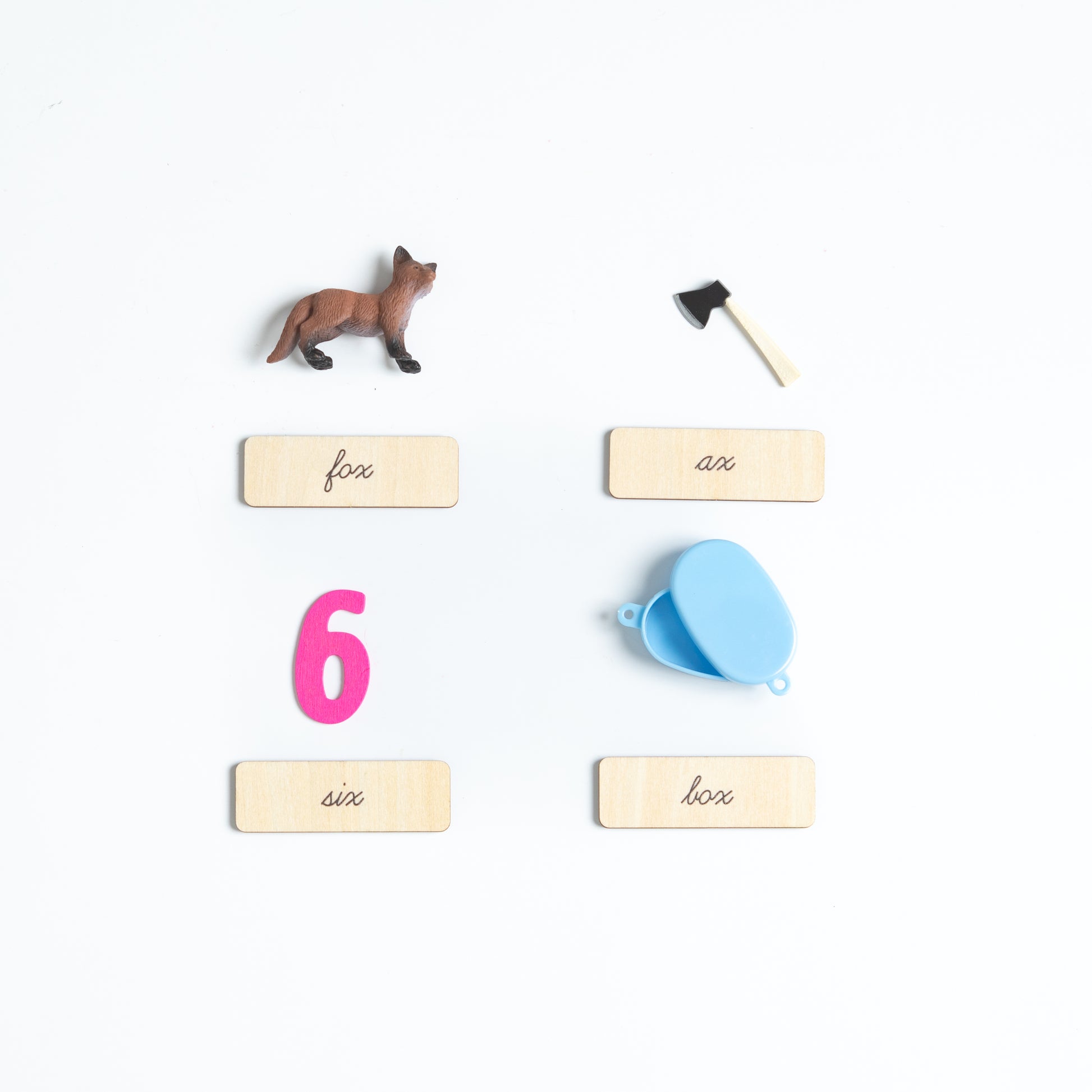 Montessori alphabet objects learning material for early language development