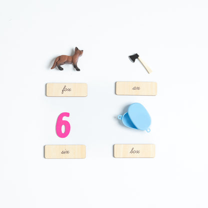 Montessori alphabet objects learning material for early language development