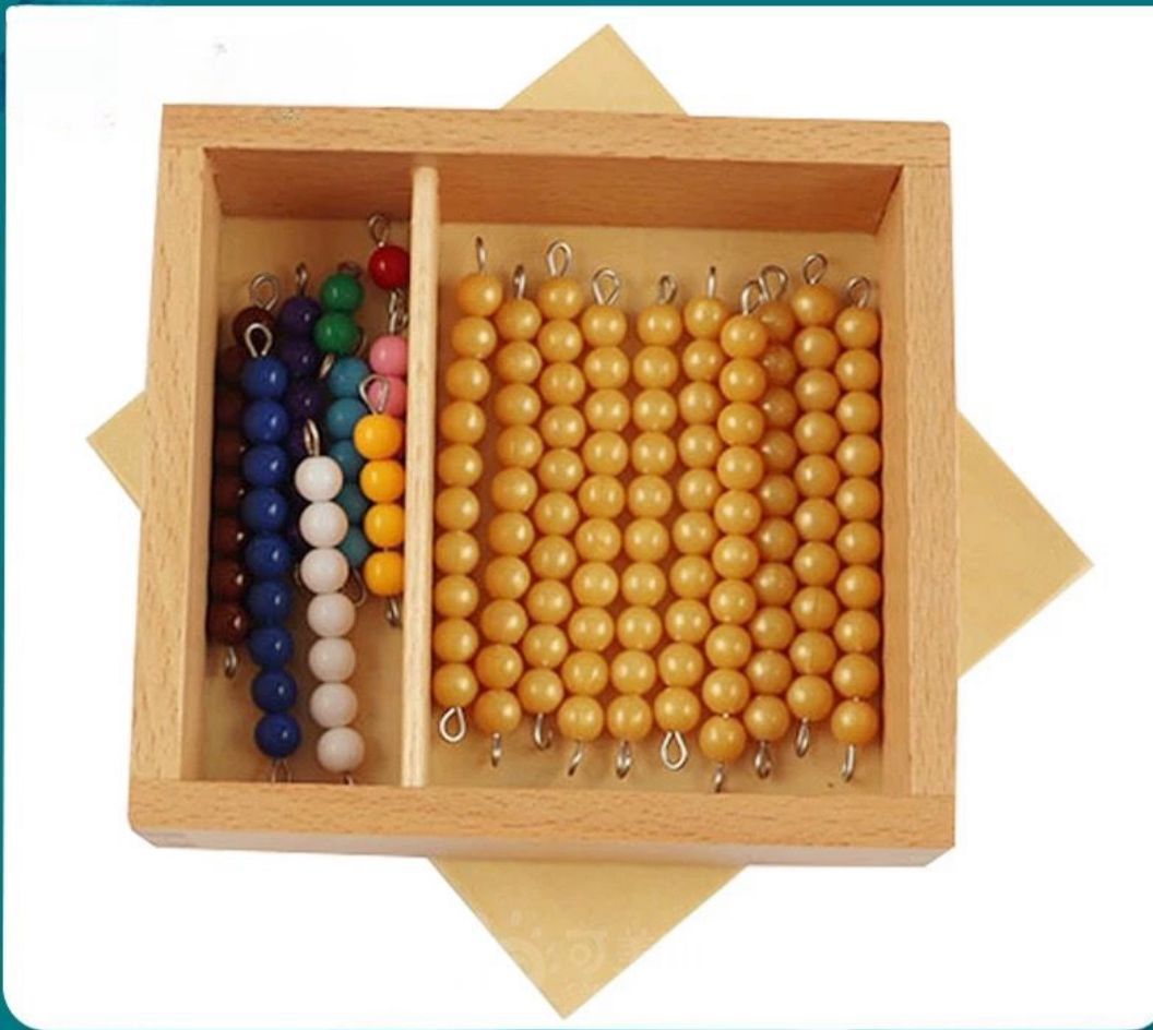 Montessori beads for teens board wooden math material for numbers eleven to nineteen