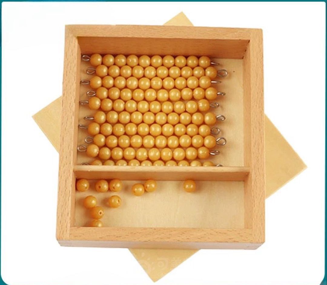 Montessori beads for tens board wooden math material