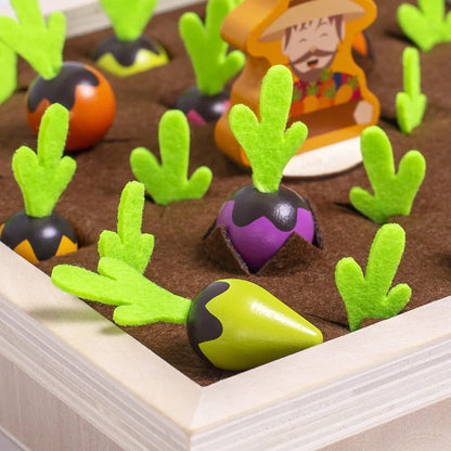 Montessori carrot matching game for early childhood learning