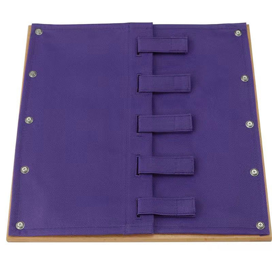 Montessori dressing frame with velcro straps, practical life material for teaching children velcro fastening skills