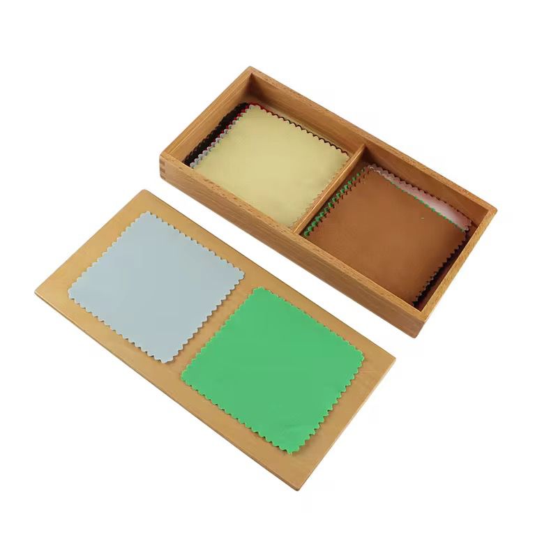Montessori First Fabric Box - 12 Fabric Swatches for Tactile Discrimination | Sensorial Material