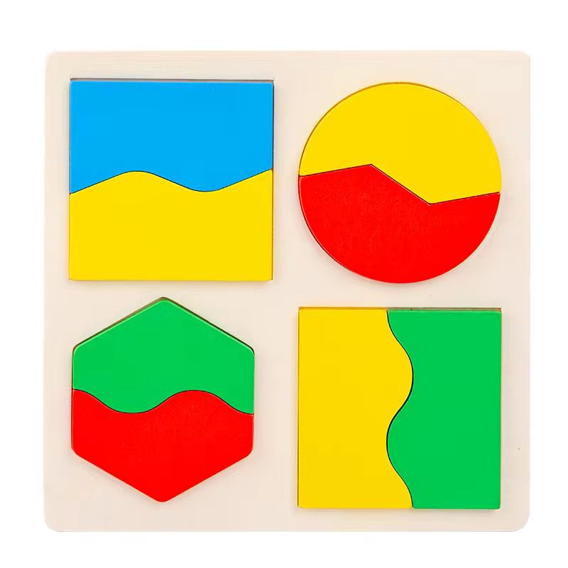Montessori fraction learning puzzle board set for early math concepts